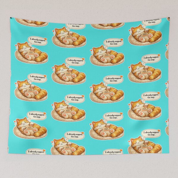 Item preview, NAGGING CAT LaMaisonOfMY I ALREADY NAPPED, GO NAP. COLLECTION | AQUA Edition | No.01 designed and sold by LaMaisonOfMY.