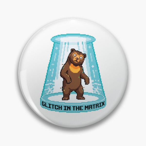 Item preview, Glitch In The Matrix Pixel Art Sun Bear UFO designed and sold by Arc2020.