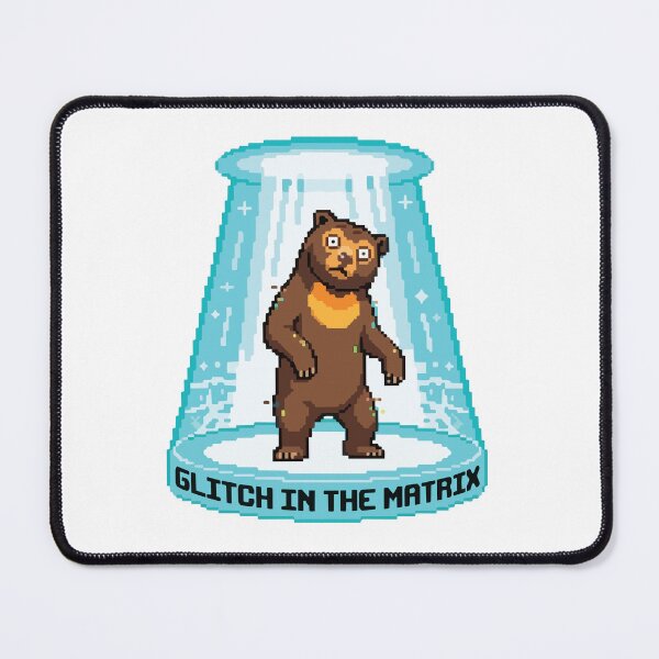 Item preview, Glitch In The Matrix Pixel Art Sun Bear UFO designed and sold by Arc2020.