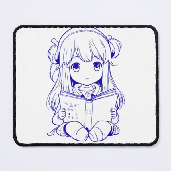 Item preview, Cute Anime Girl Book Lover Funny Quote Line Art designed and sold by Mittal-Designs.