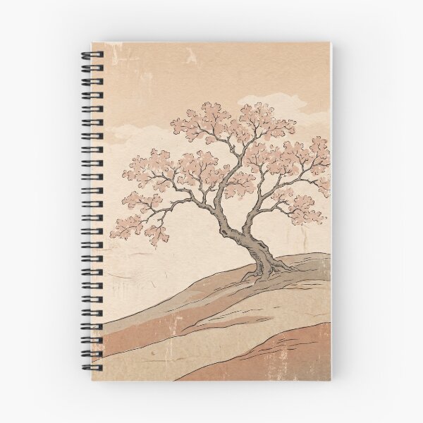 Item preview, Lone Blossoming Cherry Tree on a Quiet Hill designed and sold by Slow Horizon.