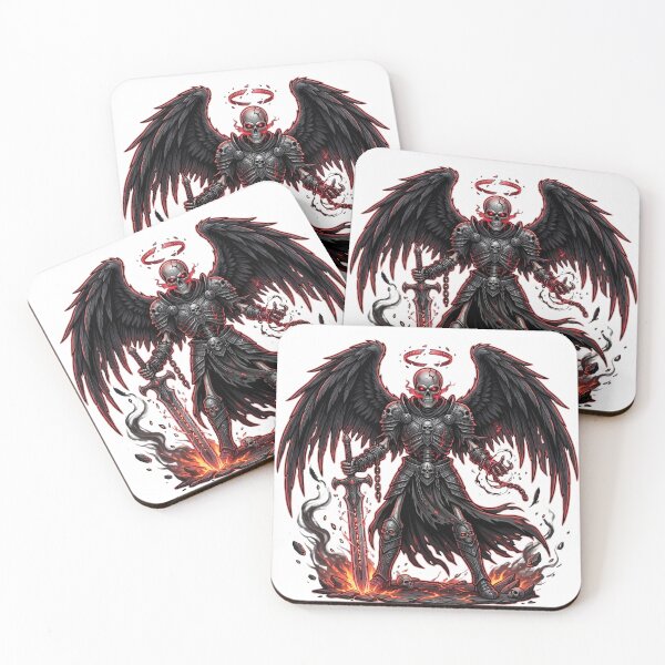 Item preview, Dark Angel Skull Warrior Sticker | Gothic Reaper Skeleton Wings | Dark Fantasy Art designed and sold by Ghost Of Chill.