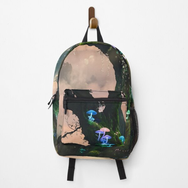 Item preview, Magical Enchanted Tree with Waterfall | Fantasy Forest Art designed and sold by DreamyWallVibes.