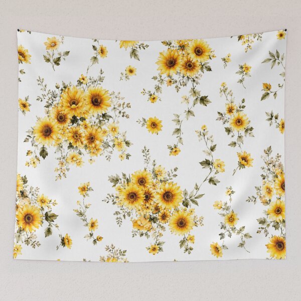 Item preview, Vintage Sunflower Floral Pattern | Cottagecore Yellow Flower Botanical Print for A-Line Dress designed and sold by Atum&Art.