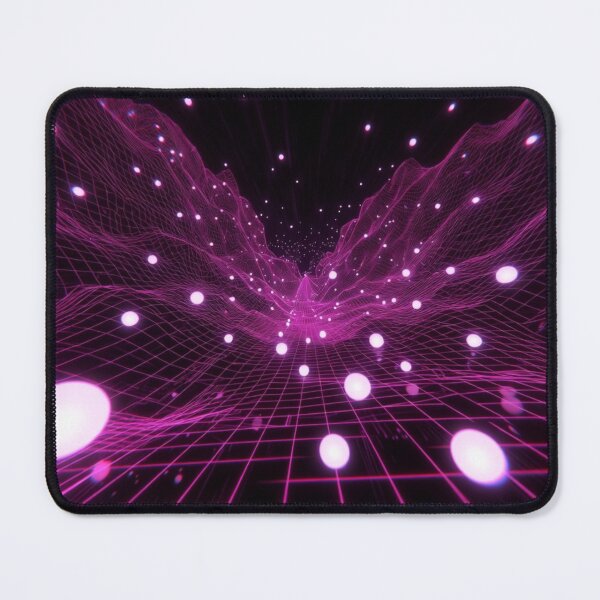 Item preview, Magenta Floating Sphere Neon Grid designed and sold by IntelliMindDesigns.