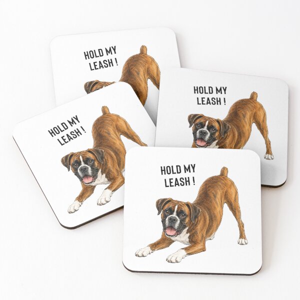 Item preview, Hold My Leash! Funny Boxer Dog Watercolor | Boxer Lover Gift designed and sold by PAPIRO SIGLO XXI.