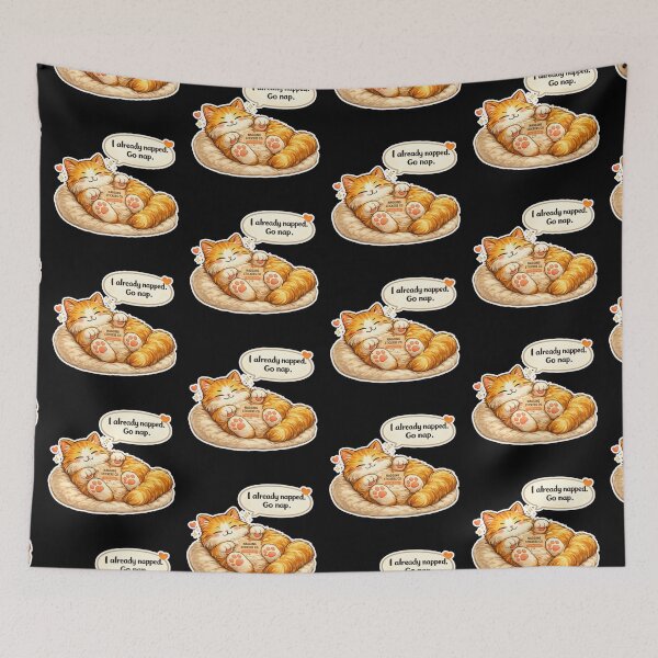Item preview, NAGGING CAT LaMaisonOfMY I ALREADY NAPPED, GO NAP. COLLECTION | BLACK Edition | No.01 designed and sold by LaMaisonOfMY.
