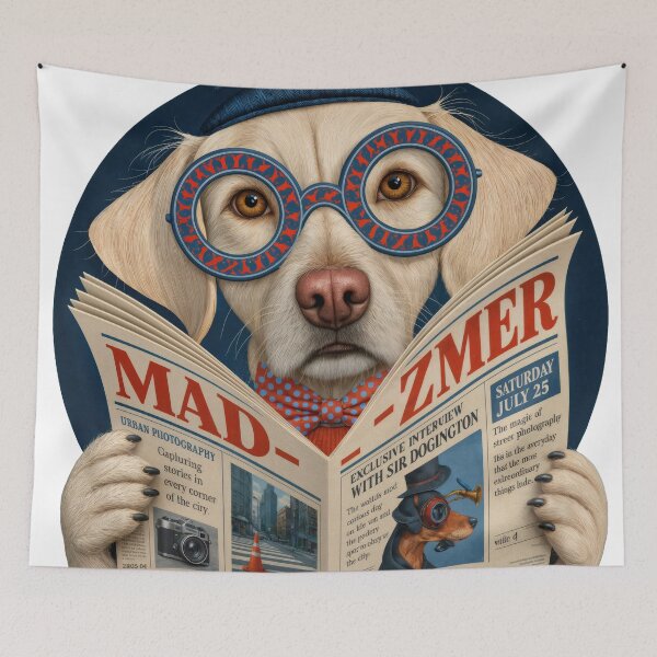 Item preview, T-Shirt - Sticker - Dapper Dog Reader designed and sold by ForeverPrintsOK.