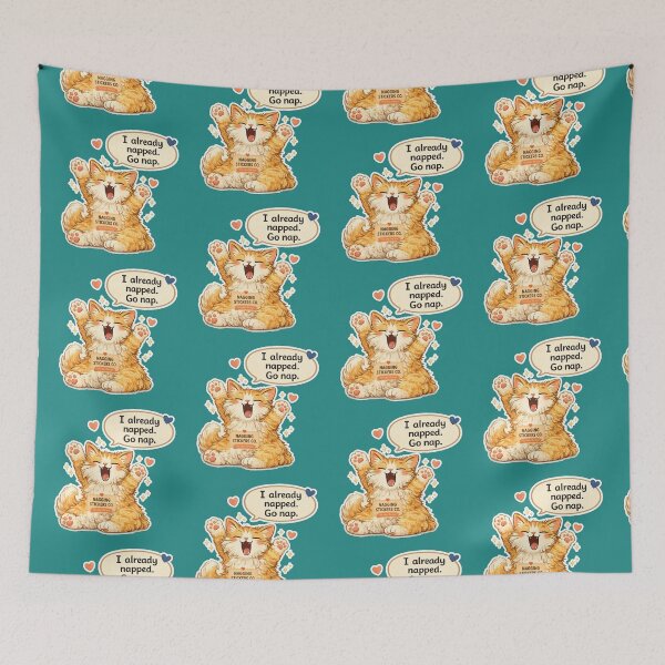 Item preview, NAGGING CAT LaMaisonOfMY I ALREADY NAPPED, GO NAP. COLLECTION | GREEN Edition | No.02 designed and sold by LaMaisonOfMY.