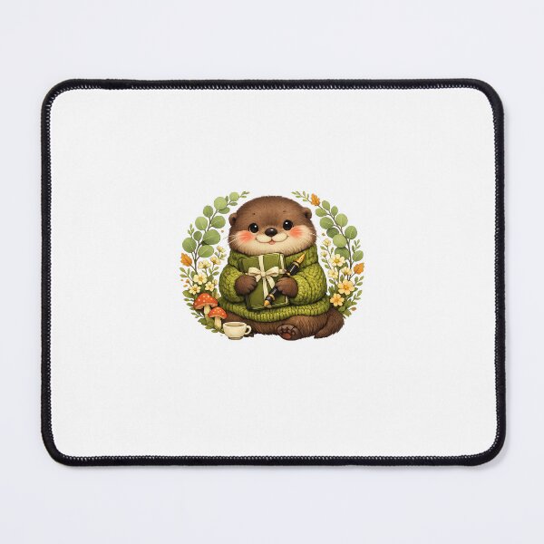 Item preview, Journal Lover Otter Badge | Cozy Stationery Emblem designed and sold by Cozy Art for Cozy Souls.