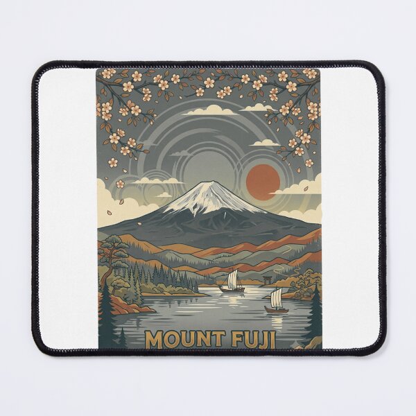 Item preview, Mount Fuji Japan Vintage Travel Poster – The Sacred Peak designed and sold by dark muse.