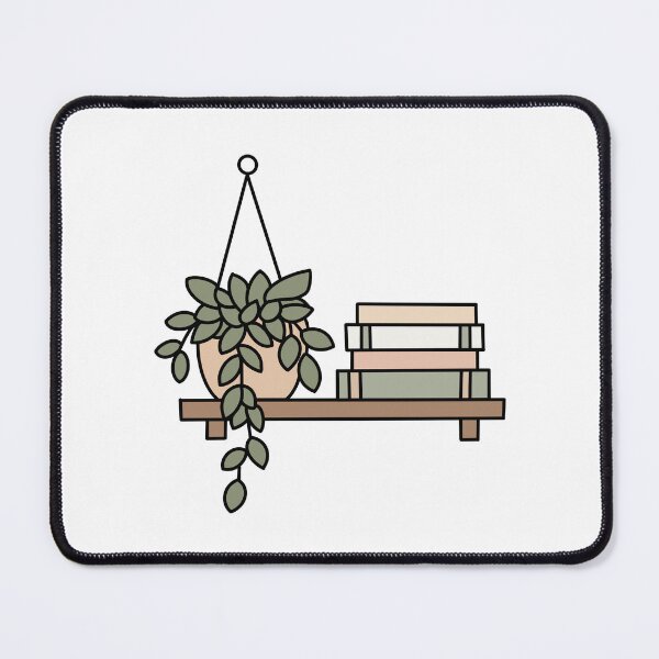 Item preview, Minimalist Bookshelf & Hanging Plant | Neutral Boho Book Design designed and sold by hejlele.