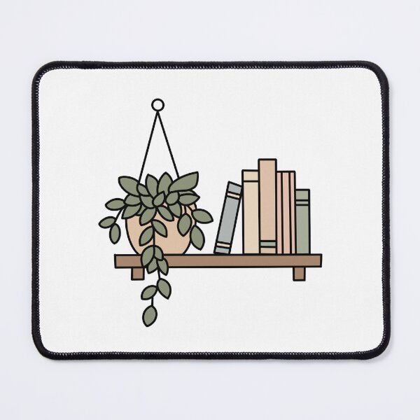 Item preview, Boho Bookshelf with Hanging Plant | Cozy Reading Book Illustration designed and sold by hejlele.