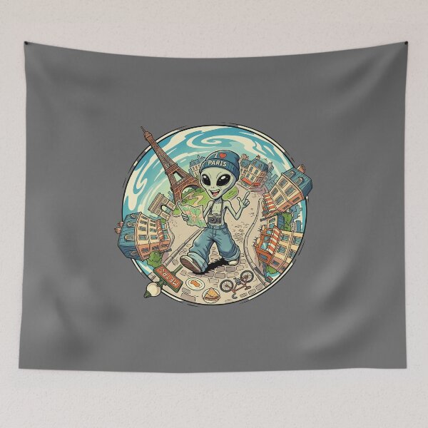 Item preview, ​Alien Tourist Vacation in Paris France designed and sold by Sunkhung.