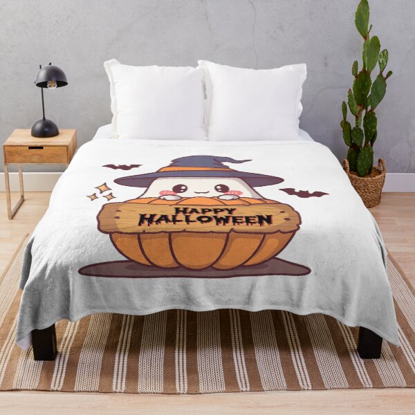 Item preview, Cute Ghost In Pumpkin Happy Halloween designed and sold by Sela Art .