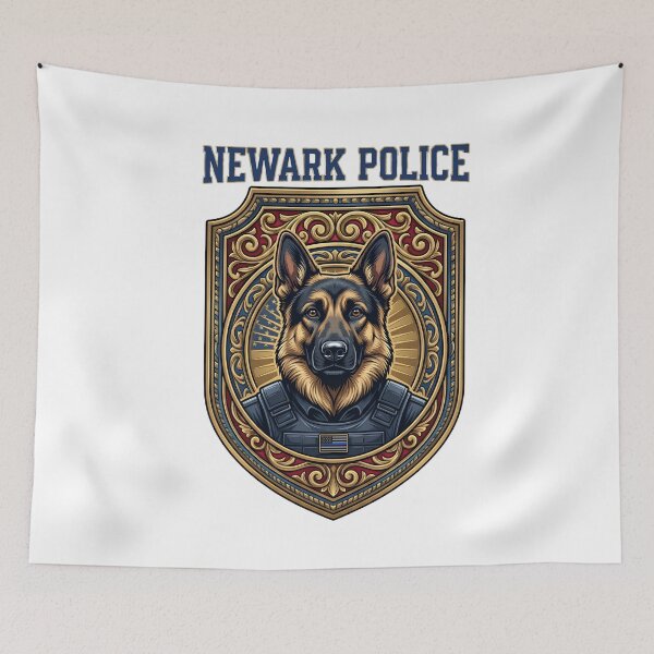 Item preview, Newark Police German Shepherd T-Shirt, K9 Officer Gift, Police Department Graphic Tee designed and sold by pawsome purrfect.