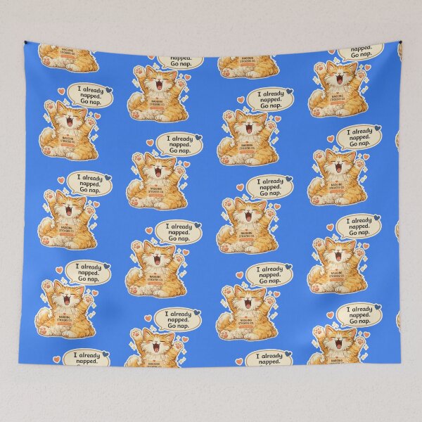 Item preview, NAGGING CAT LaMaisonOfMY I ALREADY NAPPED, GO NAP. COLLECTION | ELECTRIC BLUE Edition | No.02 designed and sold by LaMaisonOfMY.