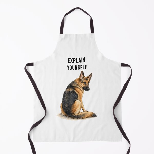 Item preview, Explain Yourself German Shepherd | Suspicious Dog Watercolor Gift designed and sold by PAPIRO SIGLO XXI.