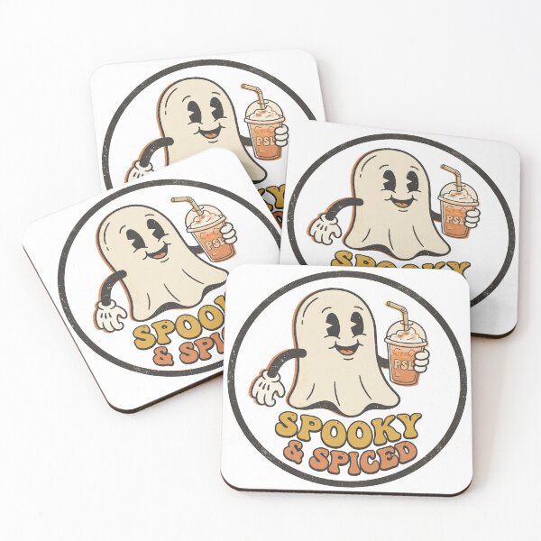 Item preview, Spooky & Spiced Retro Ghost PSL Pumpkin Spice Latte designed and sold by Josh Thompson.