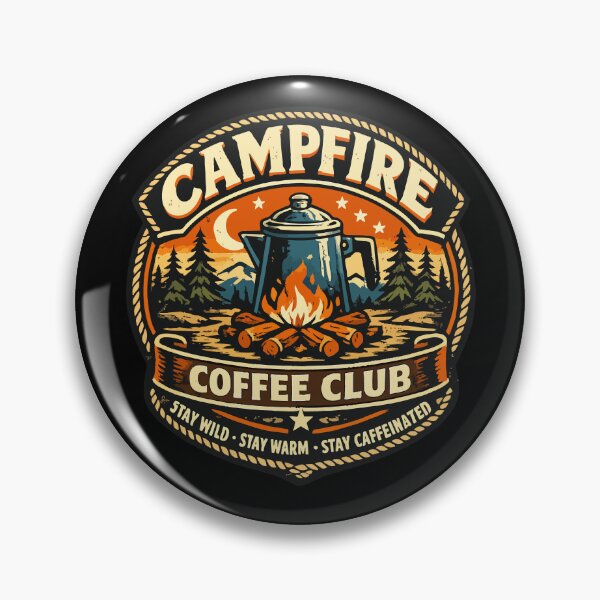 Item preview, Campfire Coffee Club Vintage Camping Outdoor Adventure designed and sold by hobrath.
