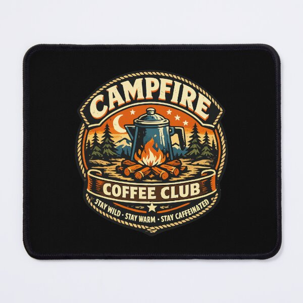 Item preview, Campfire Coffee Club Vintage Camping Outdoor Adventure designed and sold by hobrath.