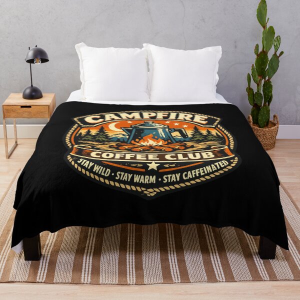 Item preview, Campfire Coffee Club Vintage Camping Outdoor Adventure designed and sold by hobrath.