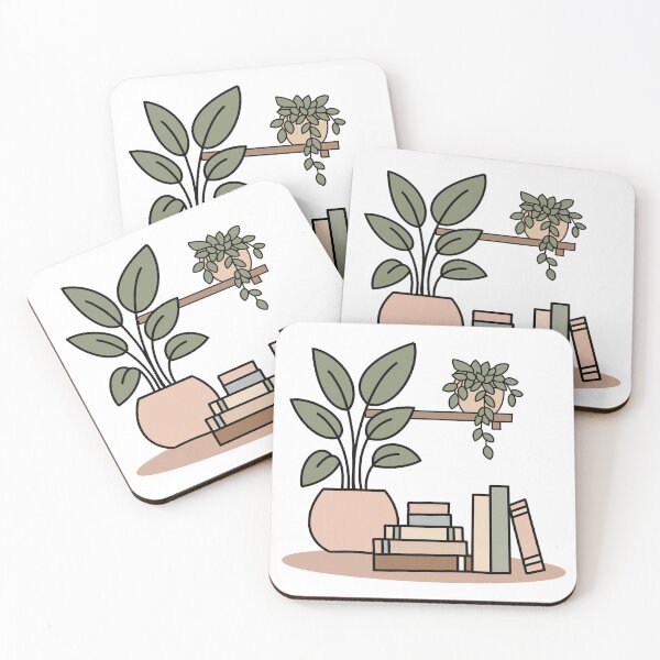 Item preview, Books & Houseplants | Cozy Boho Reading Corner Illustration designed and sold by hejlele.