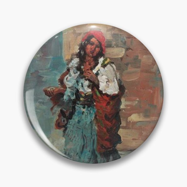 Item preview, Gypsy Woman with Red Headscarf designed and sold by SharonTheFirst.