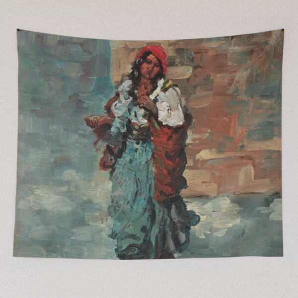 Item preview, Gypsy Woman with Red Headscarf designed and sold by SharonTheFirst.