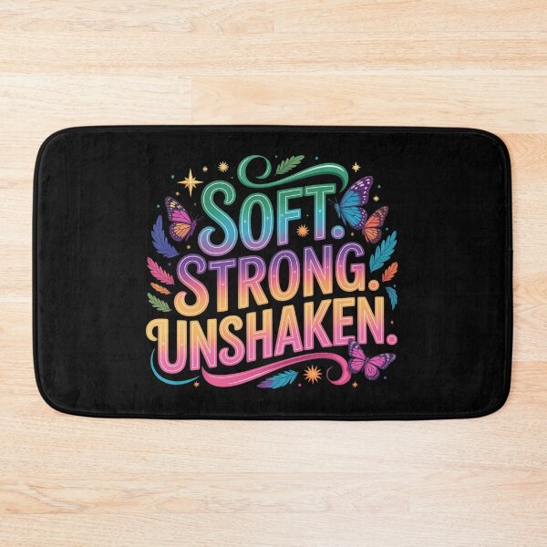 Item preview, Soft. Strong. Unshaken. Colorful Feminine Empowerment Typography Quote designed and sold by Aarvya Fashion Club ( A.F.C ).