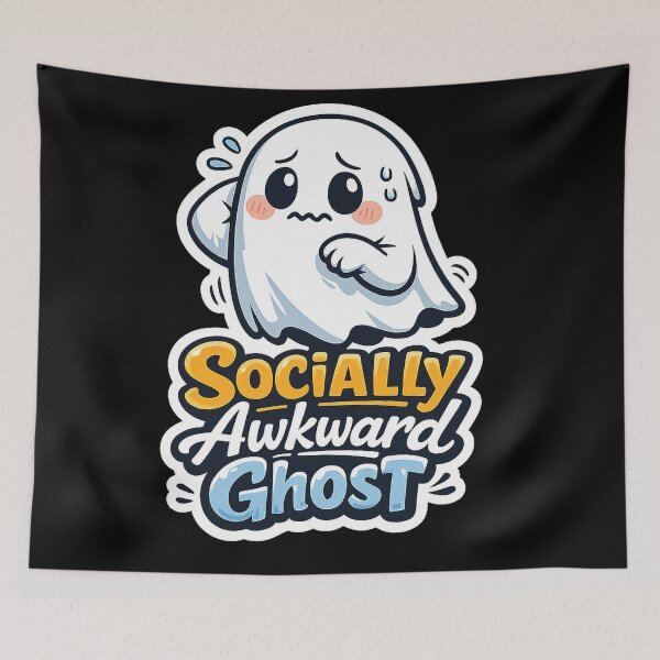 Item preview, Socially Awkward Ghost designed and sold by RetroPlus.