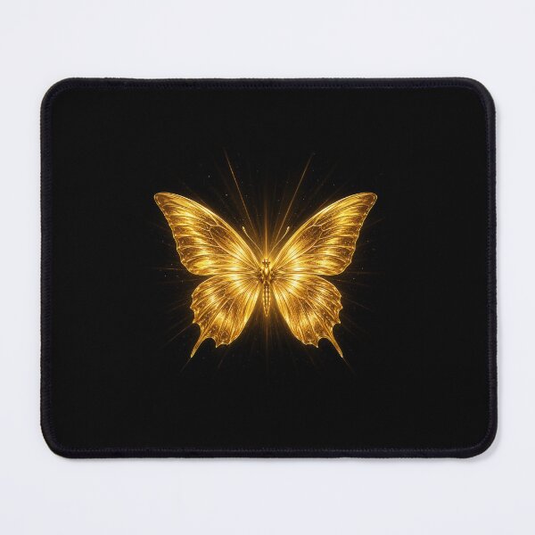 Artikelvorschau, Goldener Schmetterling – Luxuriöse Wandkunst in Schwarz und Gold entworfen und verkauft von Ambrozja.