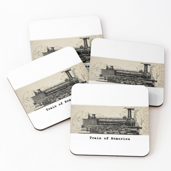Item preview, Vintage Steam Train of Memories - Antique Locomotive Art designed and sold by MINARAH.