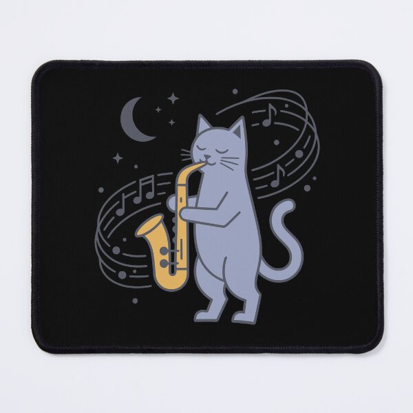 Item preview, Jazz Cat Playing Saxophone Line Art For Music Lovers designed and sold by roarsomethings.
