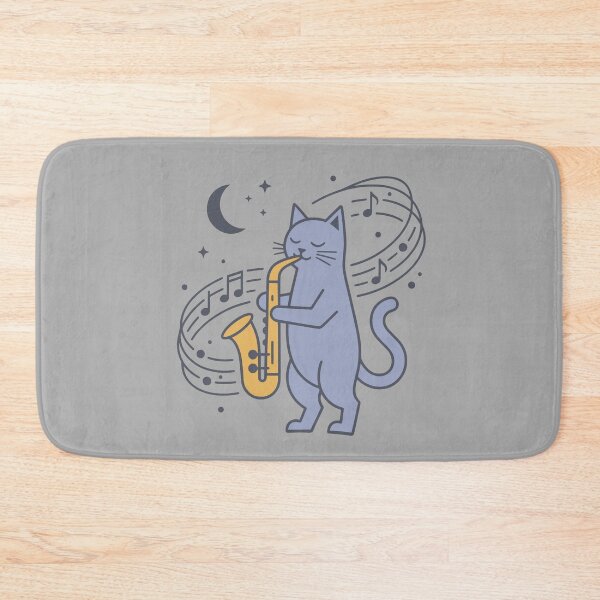 Item preview, Jazz Cat Playing Saxophone Line Art For Music Lovers designed and sold by roarsomethings.