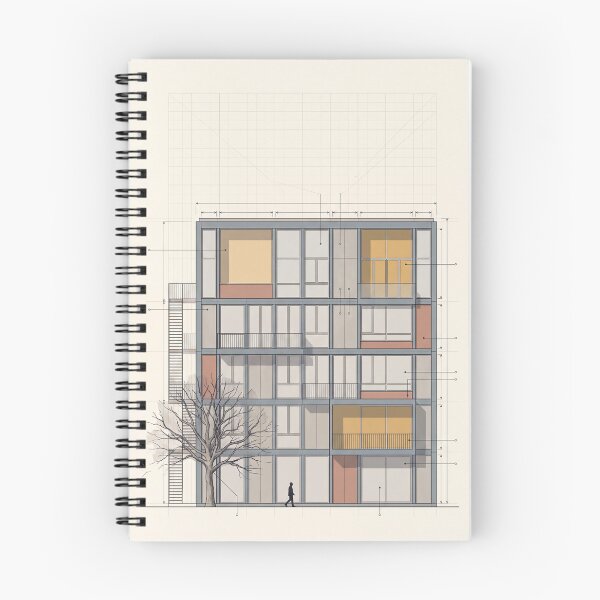 Item preview, Modernist Facade Elevation Study with Bare Tree designed and sold by Slow Horizon.