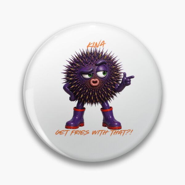 Item preview, Kina Get Fries With That? | Funny New Zealand Kina | Cheeky Creatures designed and sold by Cheeky Creatures.