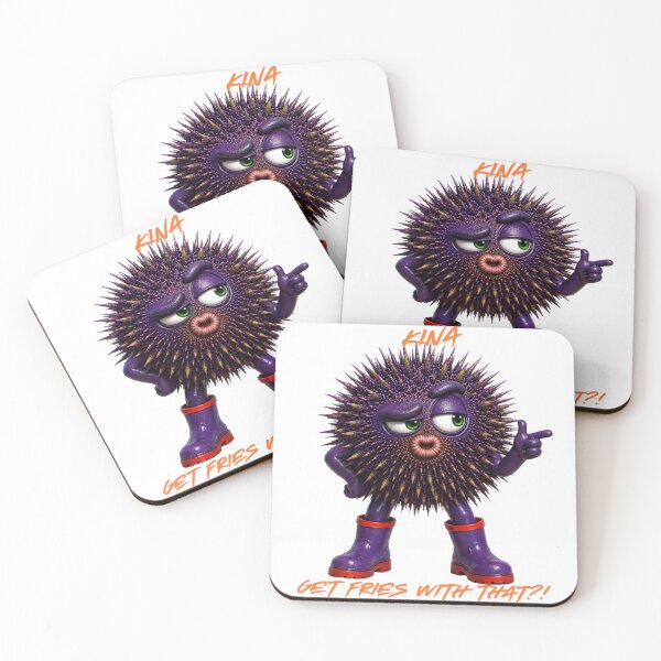 Item preview, Kina Get Fries With That? | Funny New Zealand Kina | Cheeky Creatures designed and sold by Cheeky Creatures.
