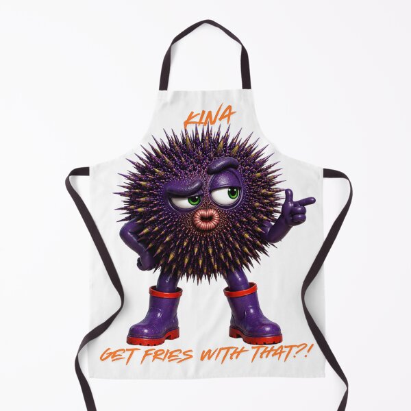 Item preview, Kina Get Fries With That? | Funny New Zealand Kina | Cheeky Creatures designed and sold by Cheeky Creatures.