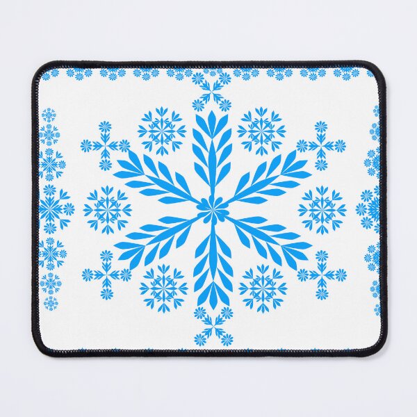 Item preview, Blue Snowflake Floral Ornament Decorative Vector Pattern designed and sold by Ei-Ei.