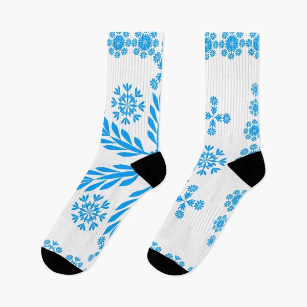 Item preview, Blue Snowflake Floral Ornament Decorative Vector Pattern designed and sold by Ei-Ei.