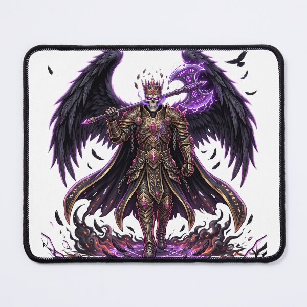 Item preview, Dark Skull King Sticker | Gothic Winged Skeleton Warrior | Purple Battle Axe Fantasy Art designed and sold by Ghost Of Chill.