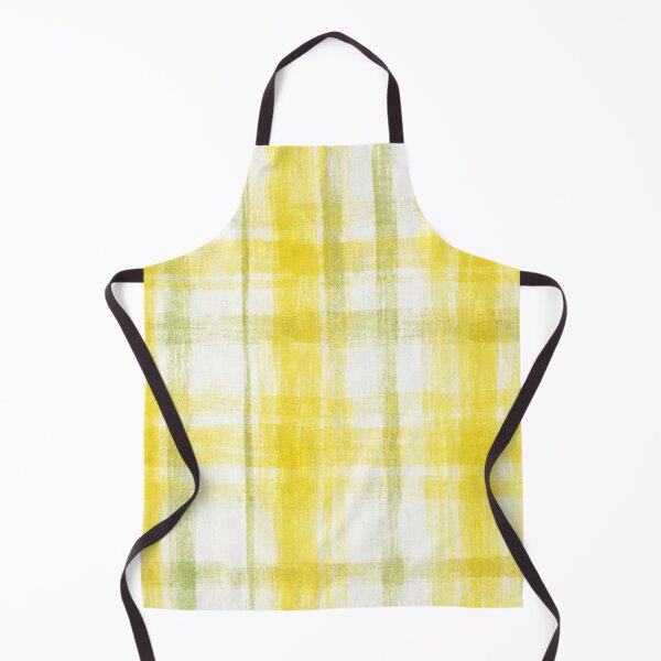 Item preview, Yellow Rustic Plaid Pattern | Modern Textured Check A-Line Dress Fabric Print designed and sold by Atum&Art.