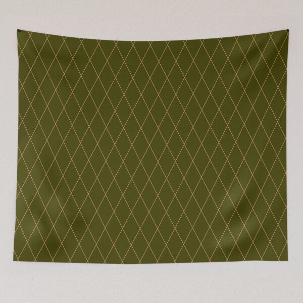 Item preview, Soft Orange Diamond Lines on Dark Olive designed and sold by Art in My Loft.