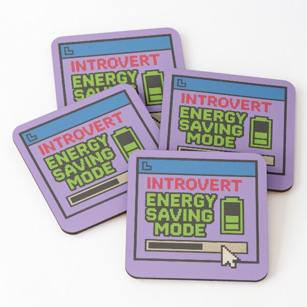 Item preview, Introvert Energy Saving Mode – Retro Pixel Humor designed and sold by Mad Factory Designs.