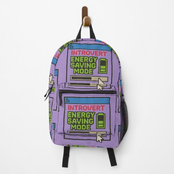 Item preview, Introvert Energy Saving Mode – Retro Pixel Humor designed and sold by Mad Factory Designs.