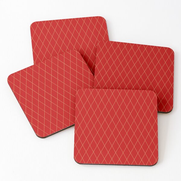 Item preview, Soft Orange Diamond Lines on Dark REd designed and sold by Art in My Loft.