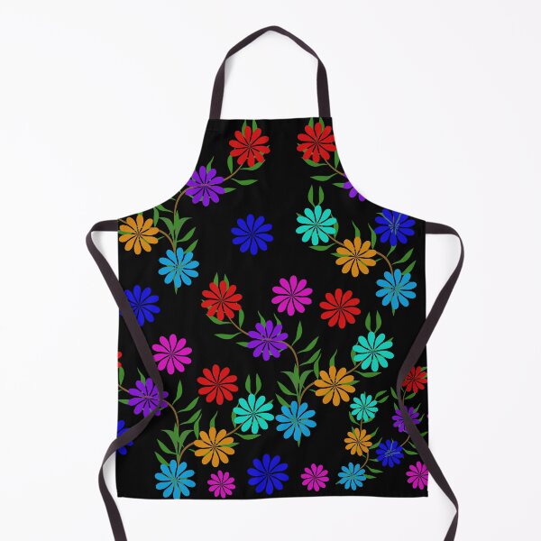 Item preview, Multi Color Daisy Flower Seamless Pattern on Black Background designed and sold by Ei-Ei.