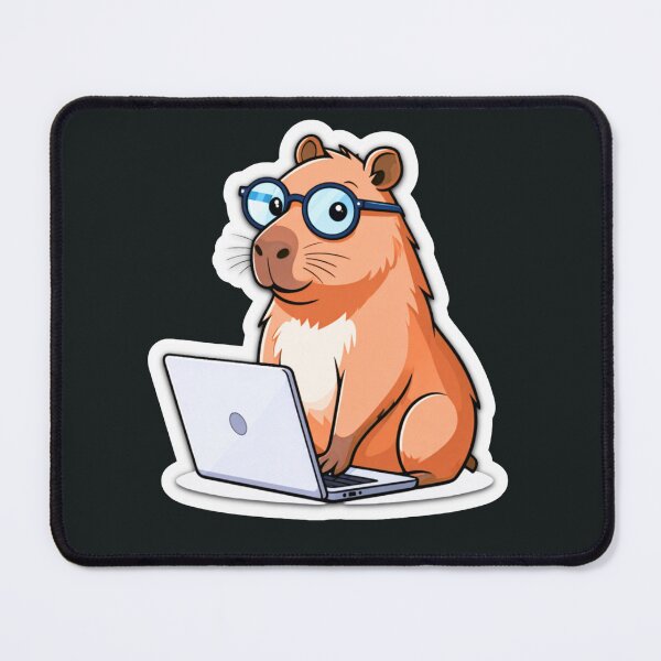 Item preview, Cute Tech Capybara Coding On Laptop designed and sold by nexelora.