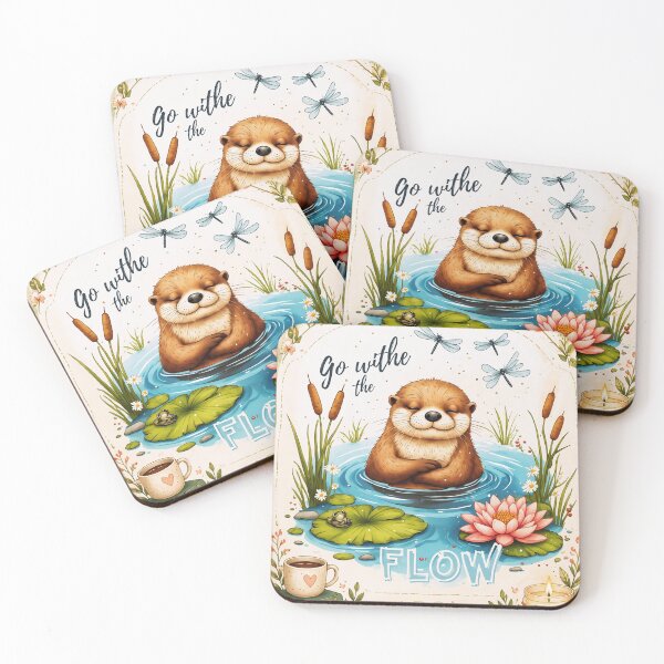 Item preview, Cute Sleeping Otter Watercolor | Cottagecore Nature Design designed and sold by Crimsonstudio82.